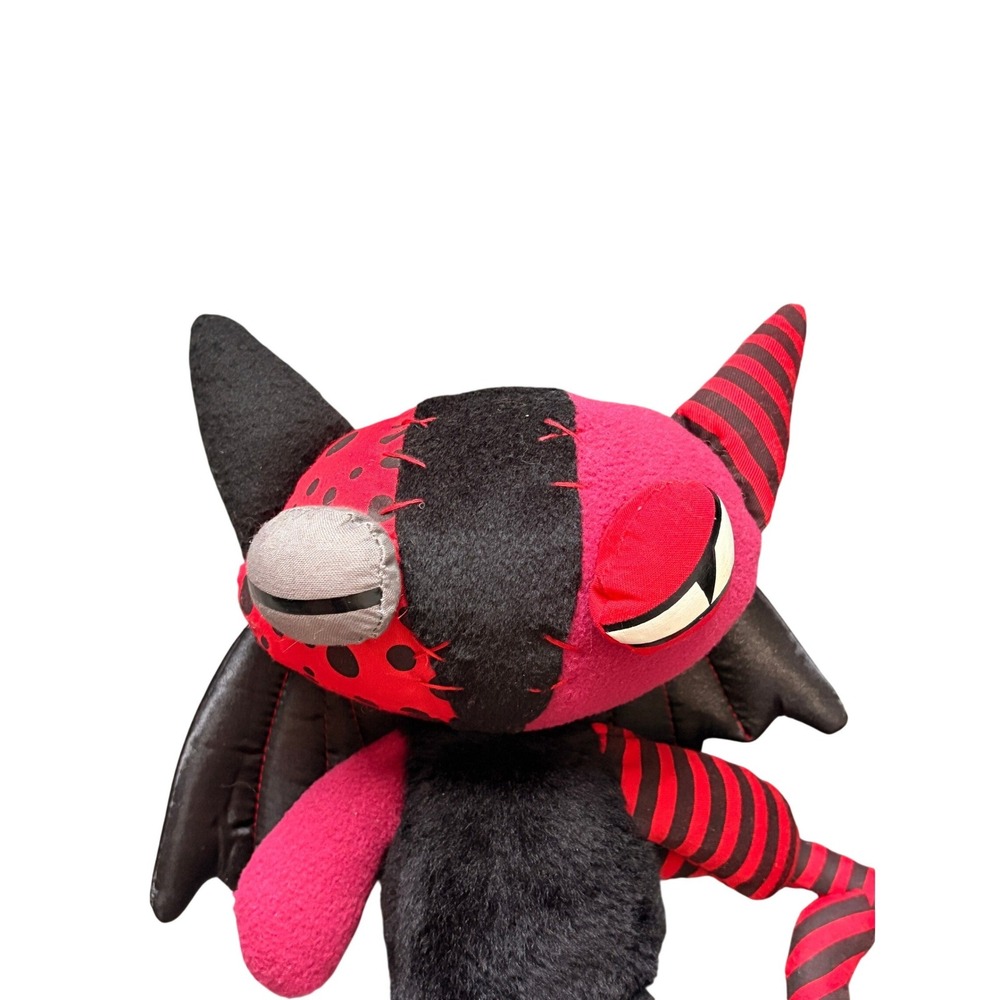 Emily the Strange Mystery Plush Toynami Red Black Patchwork rare only 300 made - Picture 2 of 5